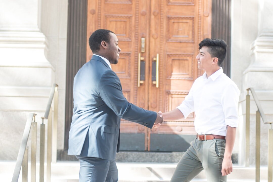business professionals shaking hands