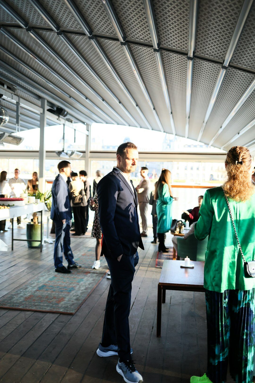 group discussion at business event