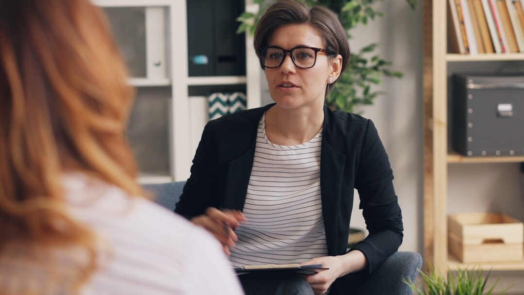 woman leading business discussion
